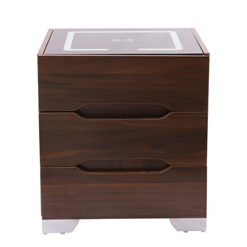 1x Modern Nightstand Table End Side Bedside Table Bedroom With 3 Drawers - Picture 10 of 19