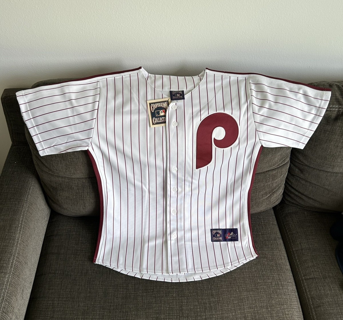 Majestic Authentic Philadelphia Phillies Cooperstown Throwback Jersey Men’s  M