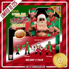 Major Wrestling Figure Podcast MWFP Christmas Pins WWE AEW Ryder Hawkins Swoggle