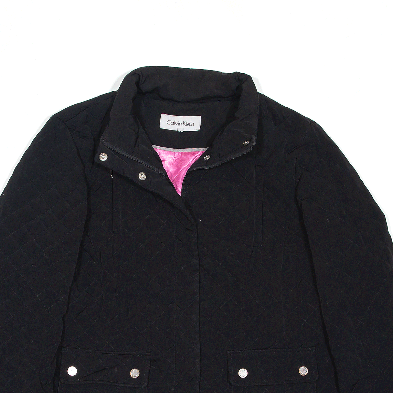 CALVIN KLEIN Womens Coat Black L eBay