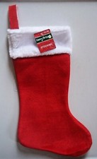 MERRY BRITE 16.5" X 9.5" STOCKING Red  White DECORATION - CVS