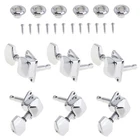 Acoustic Guitar String Semiclosed Tuning Pegs Machine Heads Tuners Chrome 3L+3R
