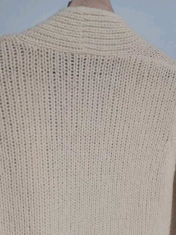 Eileen Fisher Cardigan Womans Size M Off White Long Sleeve (F2) - image 4 of 4