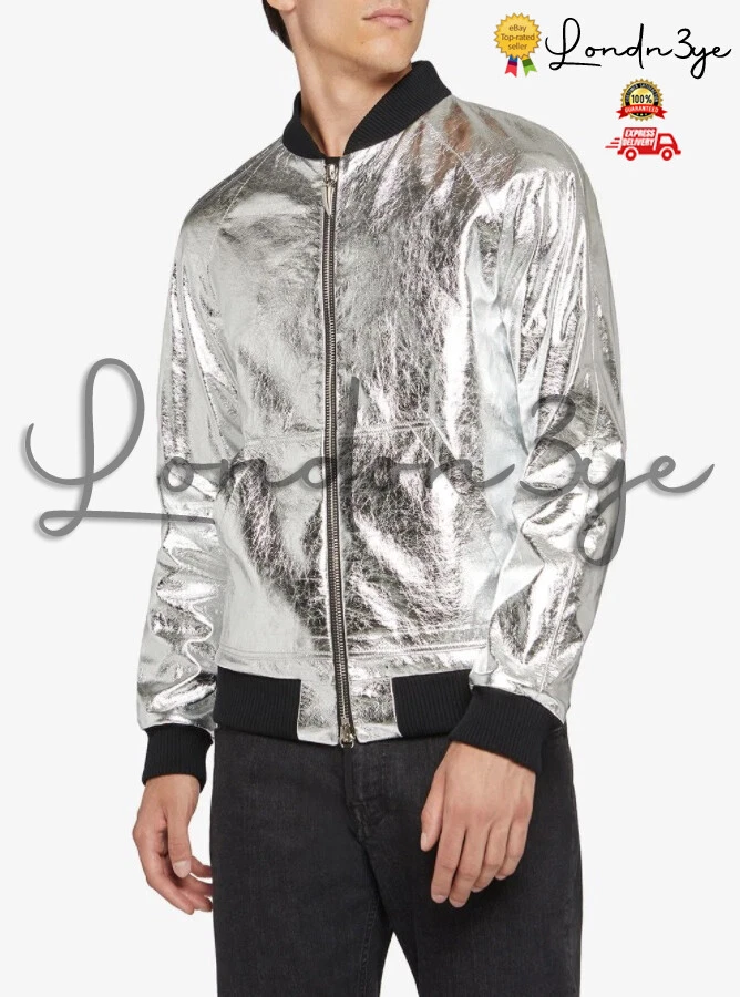Metallic hotsell aviator jacket