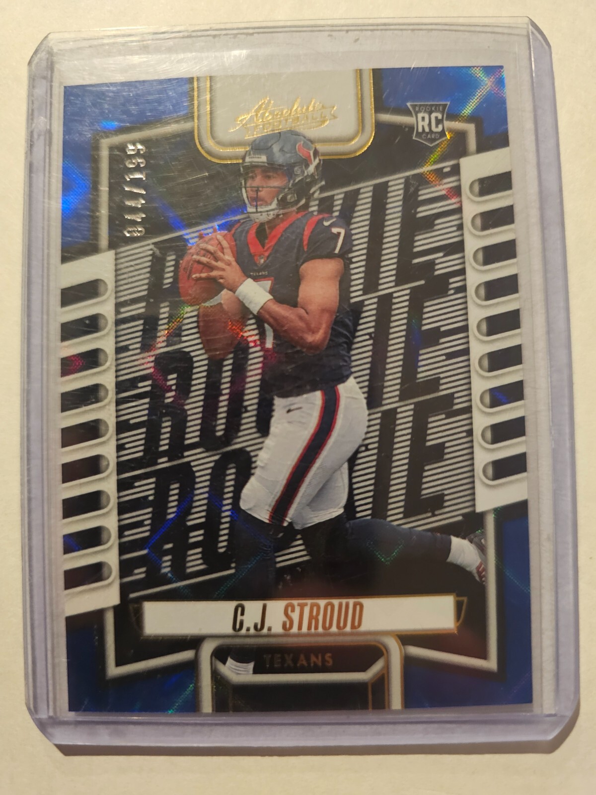 2023 Panini Absolute Football #102 C.J. Stroud Blue Diamonds Parallel /199 RC.