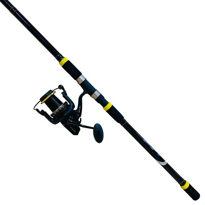 EatMyTackle Surf Fisher Long Cast Black Magic Rod and Reel