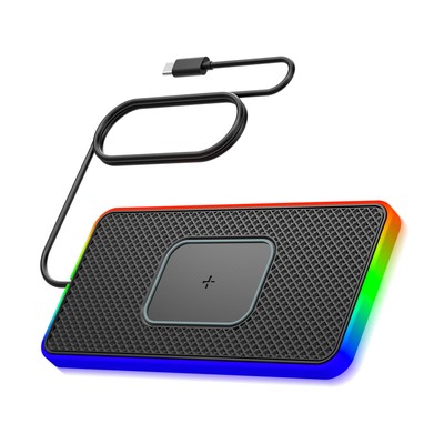 USB Type-C RGB Silicone Non Slip Pad Car Wireless Phone
