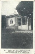 CARTOLINA NON VIAGGIATA _ ROCCA CANAVESE CAPPELLA DI S. SEBASTIANO _CADUTI _1929