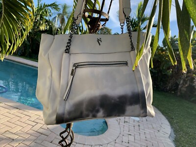 Simply Vera Wang Rockbridge Tote Bag Handbag Purse Gray Tie Dye Used 