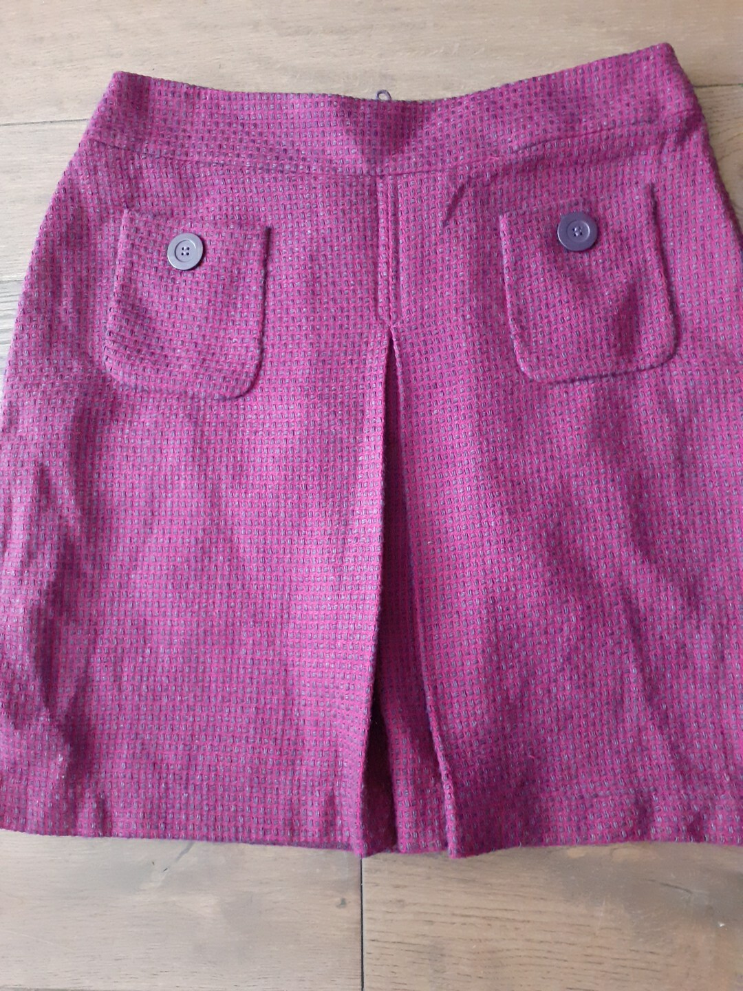 Marks & Spencer Wool Mix Skirt Size 14 Length 53cm NEW Dark Pink