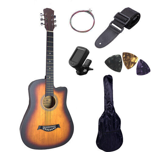 41" Full Size Beginner Acoustic Guitar Package Starter Guitar for