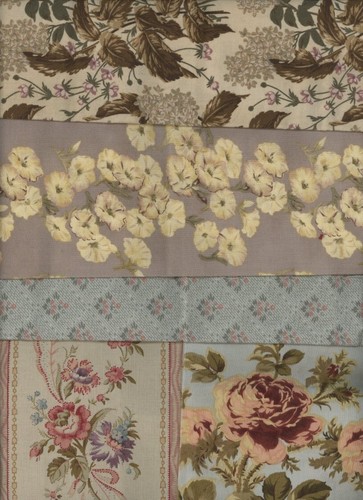 7 FQ Bundle Vintage Robyn Pandolph Morning Glory Moda Folk & Fabric Floral