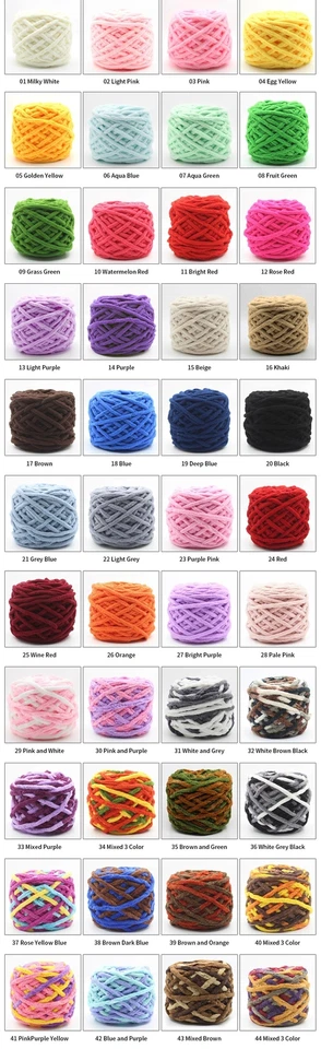 100G skeins yarn Chunky Crochet chenille Milk Soft Baby velvet Knitting Wool UK - Image 2 of 4