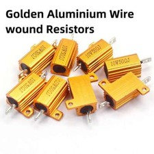 RX24 10W Power Golden Aluminium Wire wound Resistors 1 2 5 8 10 20 100  - 10K 