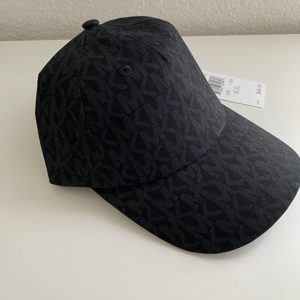 ☆Michael Kors MK ロゴベースボールキャップ/ BR☆ Michael Kors Printed MK Logo Adjustable Baseball Cap Hat