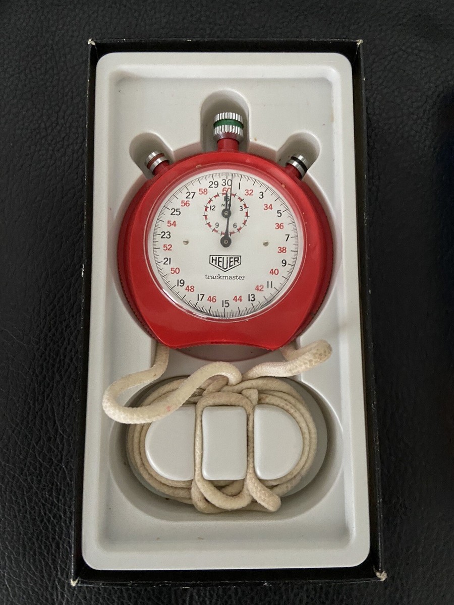 Vintage Heuer Trackmaster Red Stopwatch in Excellent