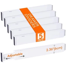 Lifewit Kitchen Drawer Dividers 2.36" High, 16"-22" Adjustable Drawer Organizer