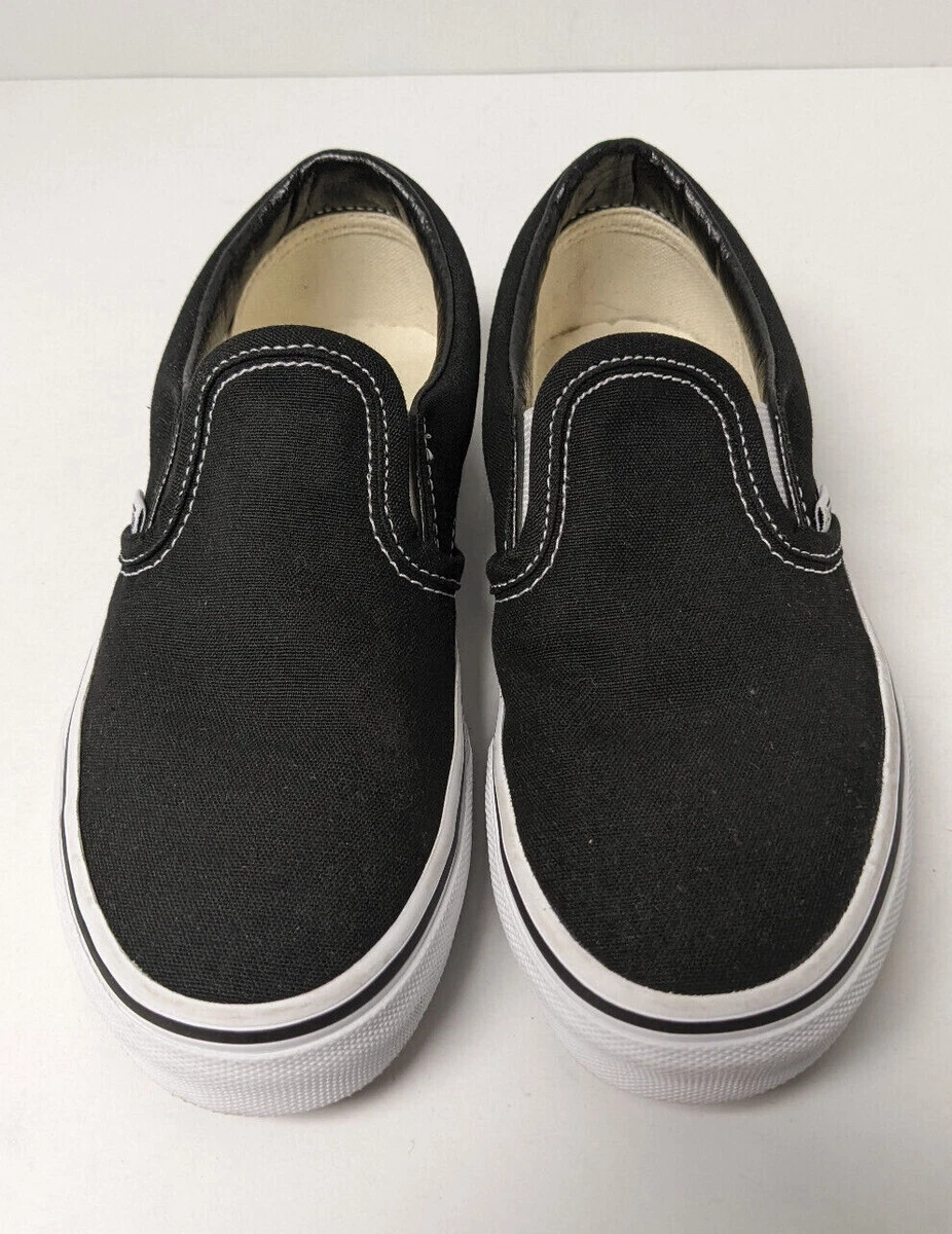 vans all black slip on womens