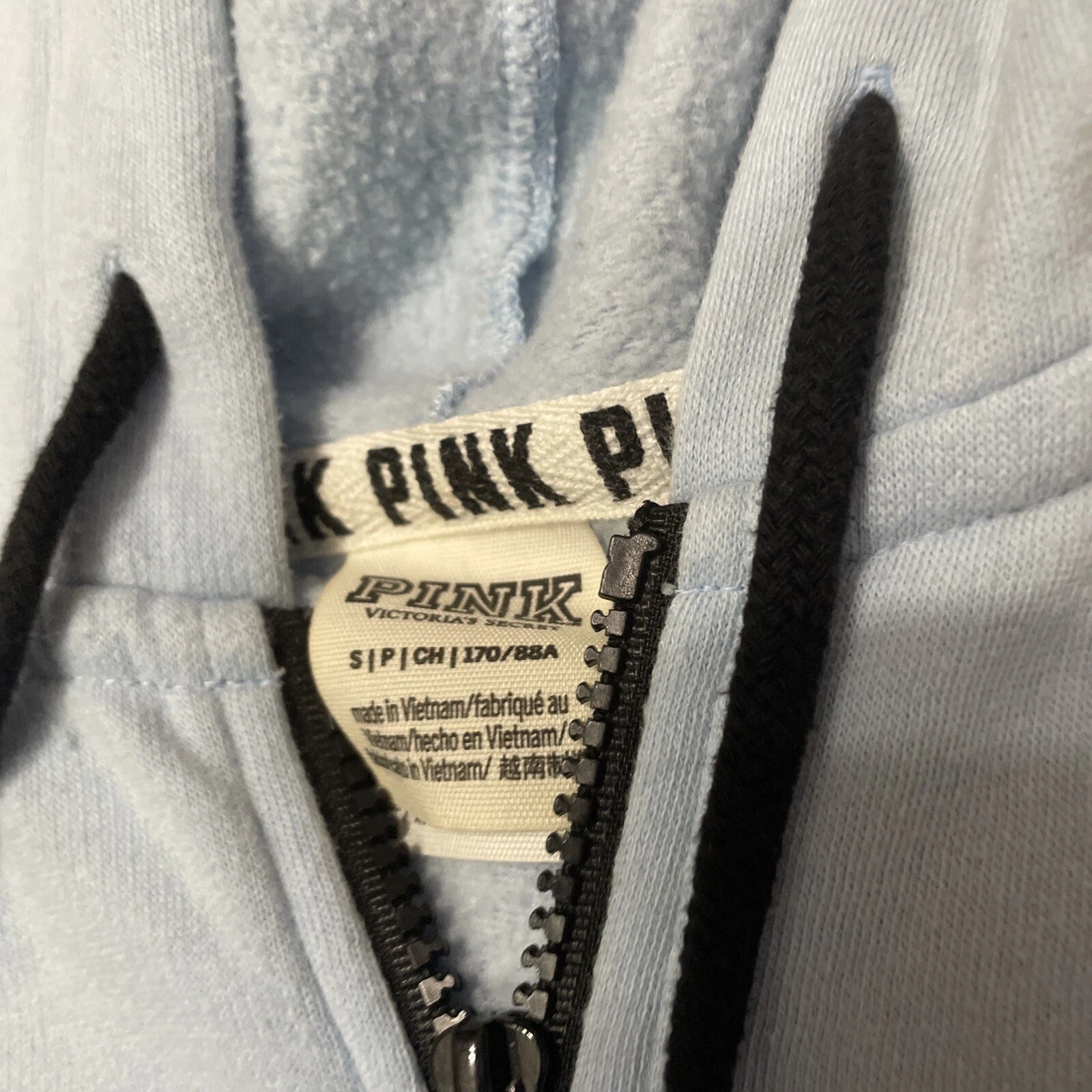 UNDERCOVER Felpa ROSA Victorias Secret con cappuccio SP donna zip blu colorblocco felpa stile Y2k cane SP