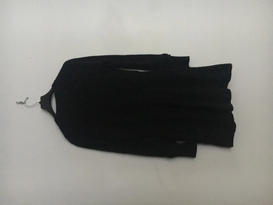 Cárdigan Suéter Laurie B Talla M Mezcla de Lana Negro Tejido Acampanado Mujeres Elegante Foto 2 de 2