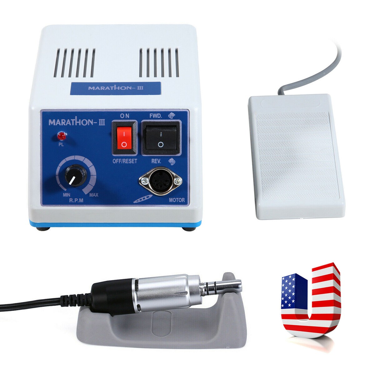 Dental Lab Marathon-III Electric Micromotor /Contra Angle Straight
