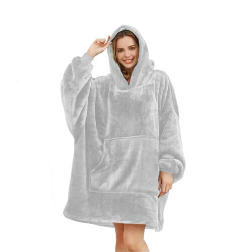 Oversized Hoodies Snuggy Hooded Blanket Super Plush Fleece Wearable Large HOodie - Picture 8 of 51