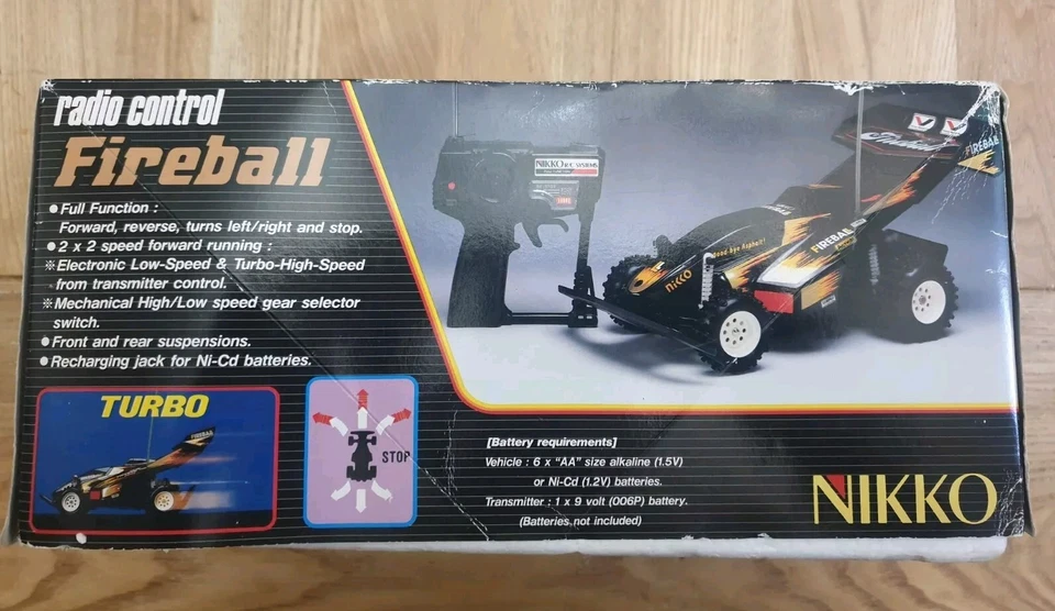 Vintage Nikko Fireball Rc Auto funktionstüchtig 80er komplett mit Karton. Inklusive Ladegerät. - Bild 4 von 4