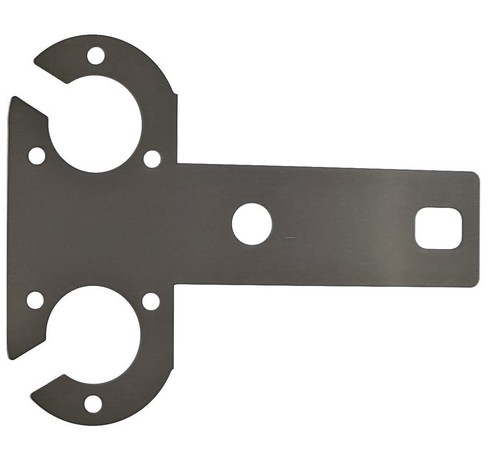 STAINLESS STEEL TOWBAR MOUNTING PLATE WITH CABLE SLOT 7 PIN Double SOCKET - Picture 3 of 3