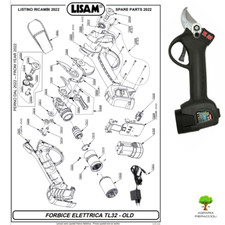 RICAMBI ORIGINALI LISAM PER FORBICE TL 32 MODELLO VECCHIO - Lama, Controlama, ec