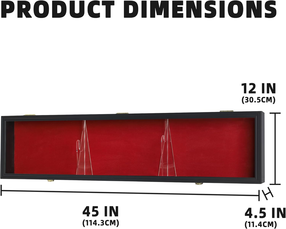 Gun Shotgun Display Case Wooden Cabinet Wall Rack Holder Lockable ...
