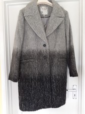 Ladies New Rjr John Rocha Coat Size 16 Ombre Grey With Tag's 