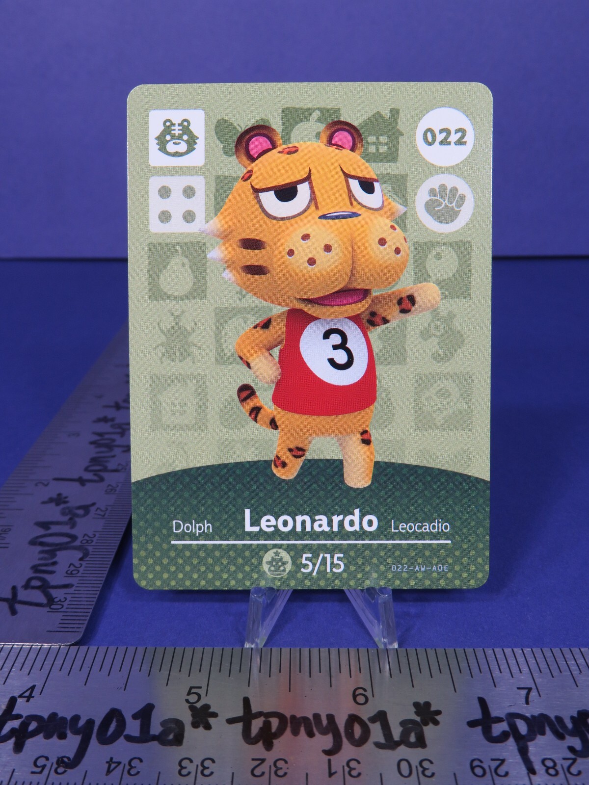 LEONARDO #022 Animal Crossing Series 1 Amiibo Card US Pack Fresh eSE Ready