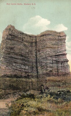 Postcard SD Bad Lands Butte Western South Dakota Divided Back Vintage PC K404