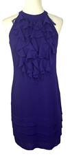 Trulli Ann Taylor Dress Purple Ruffles Sleeveless Size 2 NWT