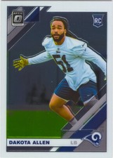 Dakota Allen RC 2019 Donruss Optic Football Chrome Rookie Card #117