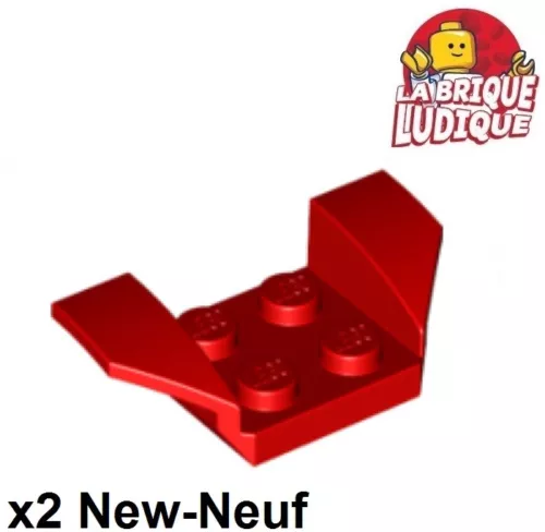 LEGO 2x Fahrzeug Kotflügel Wache Schlamm 2x4 Wing Flügel Rot/Rot 41854 Neu