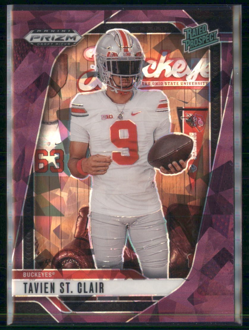 2025 Panini Prizm Draft Picks - Tavien St. Clair Purple Ice #162  /199