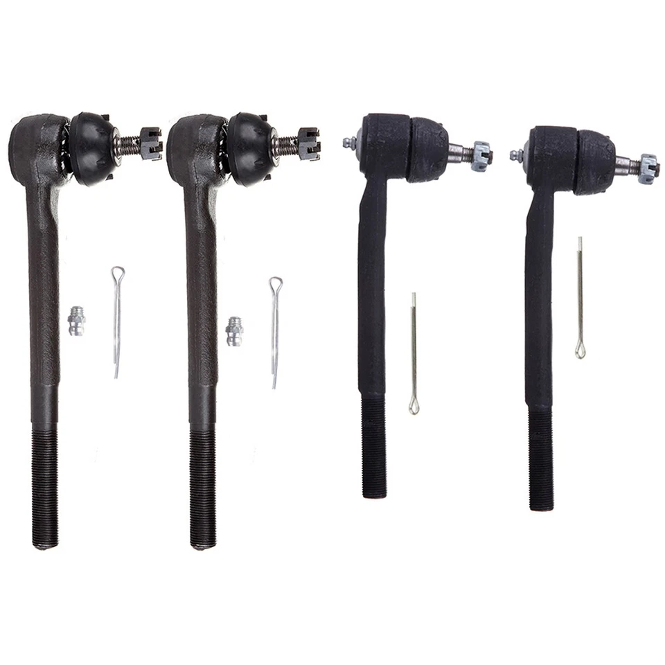 4X Front Inner & Outer Tie Rod End Links Fits 1978-1988 Chevrolet S10 GMC Jimmy - Image 2 of 4