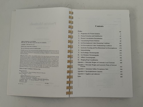 Excellent Protein Methods 2nd edition comb binding by Bollag, Daniel M - Picture 4 of 17