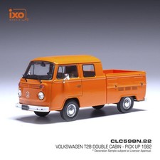 VW Volkswagen T2B double cabine pick up 1982 orange au 1/43 de IXO CLC598N.22