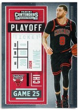 2020-21 Panini Contenders Zach LaVine Playoff Ticket #15 076/249 Chicago Bulls