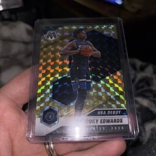 2020-21 Panini Mosaic-NBA Debut Anthony Edwards #261 Gold Wave Mosaic Prizm (RC)