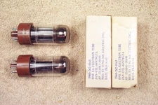 2, NEW, Tung-Sol USA 6SN7WGTA, military, TALL, 1961, match date pair, 6SN7GT eq