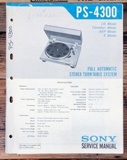 Sony PS-4300 Record Player / Turntable Service Manual Original