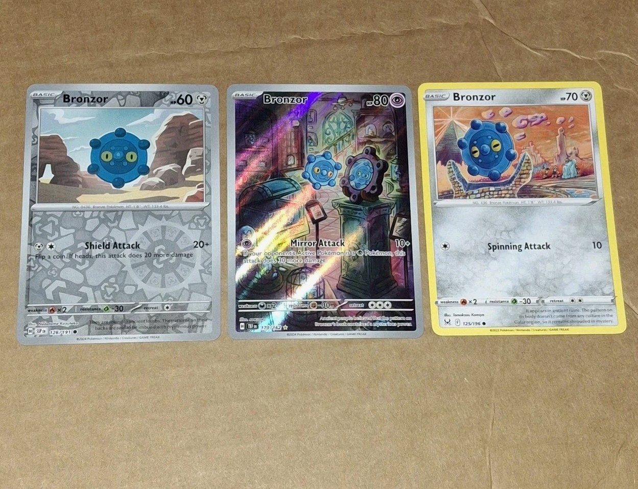 Bronzor 170/162 Sv05: Temporal Forces Holo Pokémon TCG + Bonus Cards