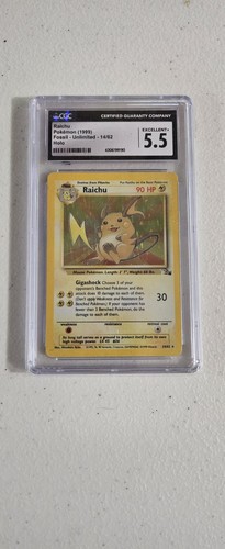 Raichu (Unlimited) graded CGC 5.5 for sale on eBay