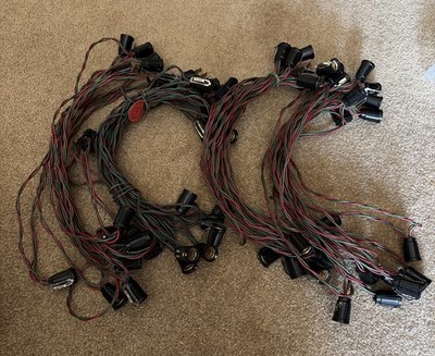 Vintage 1940s Era Reliance Christmas Tree Lights 4 Strands 15 Bulbs Each