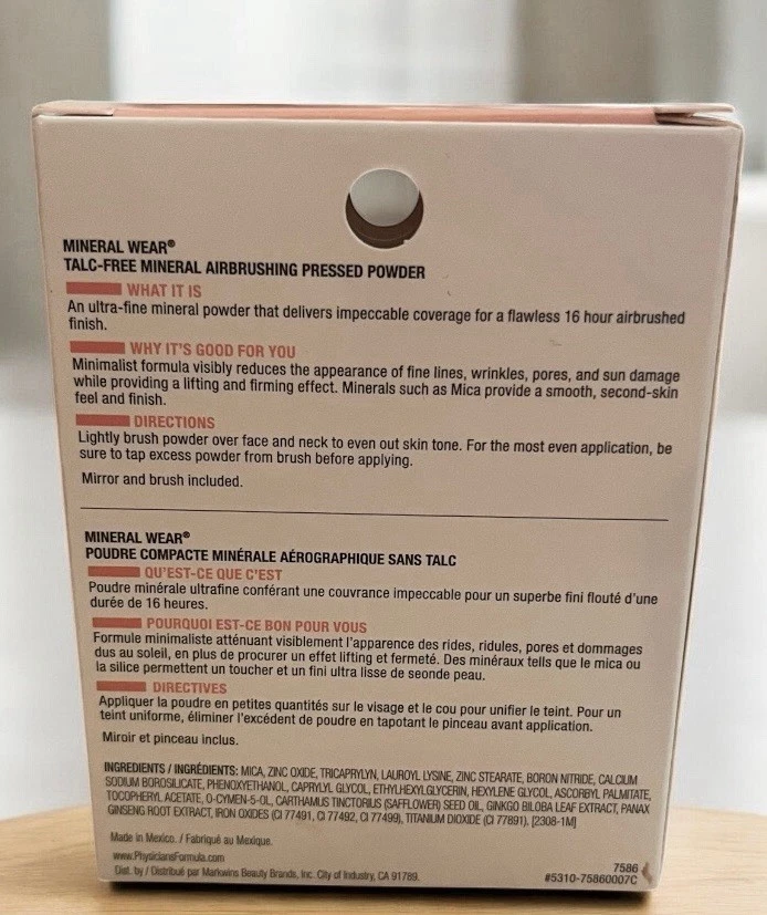 Physicians Formula Mineral Wear Talc-Free Airbrushing Pressed Powder Translucent - Image 2 of 2