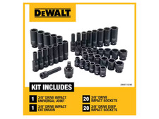 DEWALT 42PC 3/8IN DRIVE METRIC IMPACT SOCKETS...