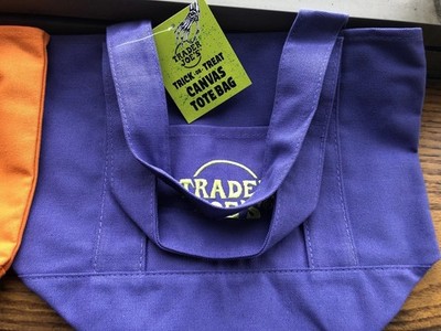 Collectors Item;Set Of 4 Trader Joe s Mini Canvas Halloween Totes All Colors
